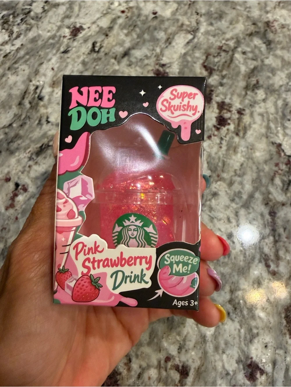 Pink Strawberry Drink Super Squishy Party Favors - Pink